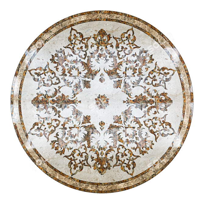 Marble Rosette Panels: Elegant and Timeless 3D model image 1