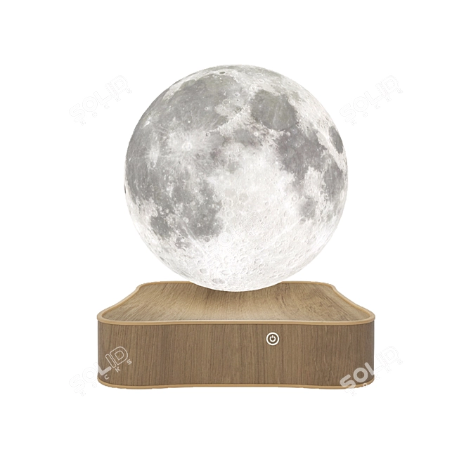  Lunar Glow: Authentic Moon Lamp 3D model image 6