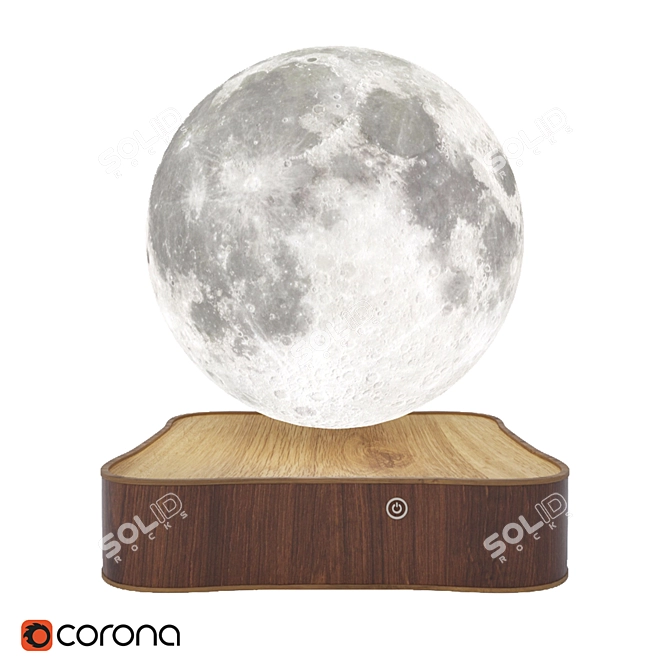  Lunar Glow: Authentic Moon Lamp 3D model image 9