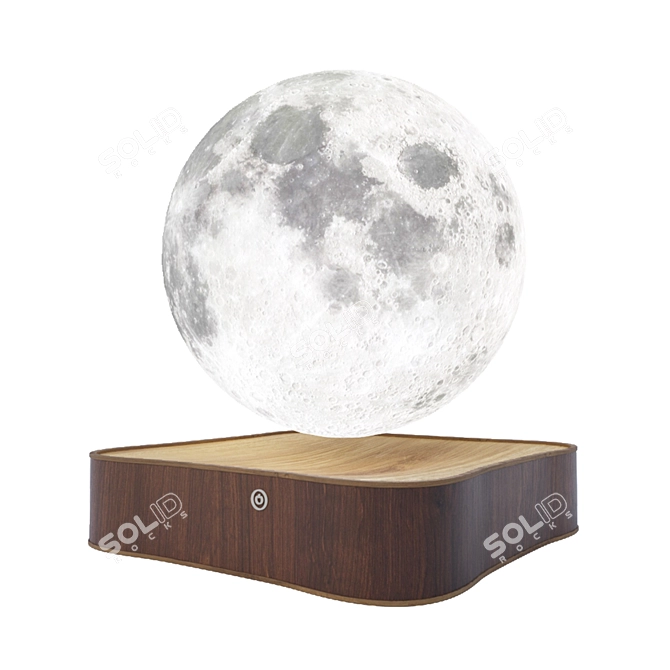  Lunar Glow: Authentic Moon Lamp 3D model image 10