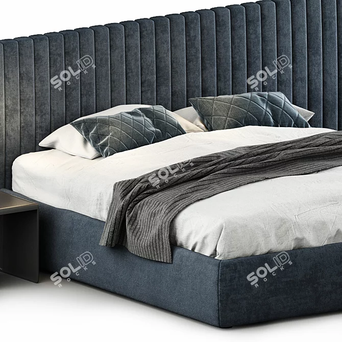Bolzan Letti Clay Maison XL: Stylish Upholstered Bed 3D model image 2