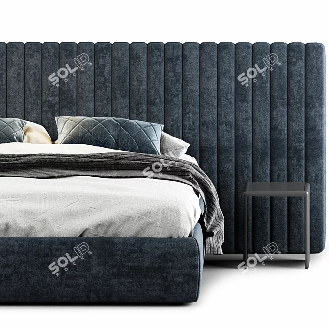 Bolzan Letti Clay Maison XL: Stylish Upholstered Bed 3D model image 3