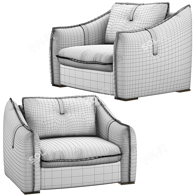 Sleek Sorento Sofa Set 3D model image 5