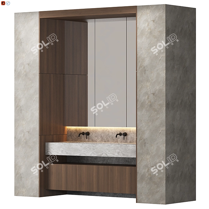 Inspirational 413 Bathroom Collection 3D model image 2