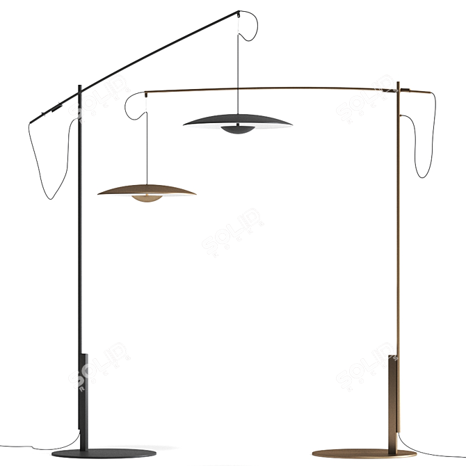 Stylish Ginger XL Floor Lamp 3D model image 2