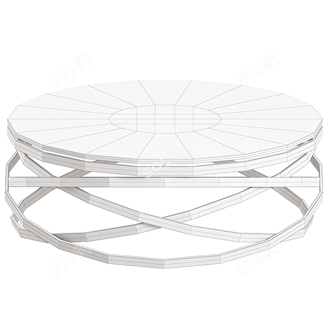 Sleek Smoked Glass Coffee Table 3D model image 2