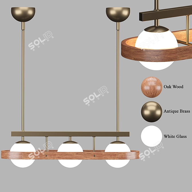 Soho Home Aubrey Chandelier: Elegant Illumination for Modern Spaces 3D model image 2