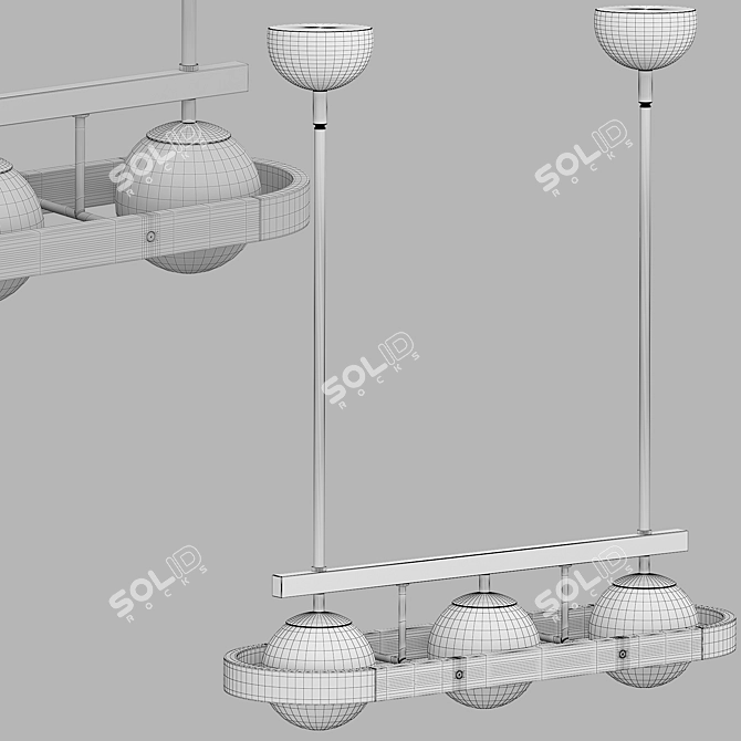 Soho Home Aubrey Chandelier: Elegant Illumination for Modern Spaces 3D model image 5