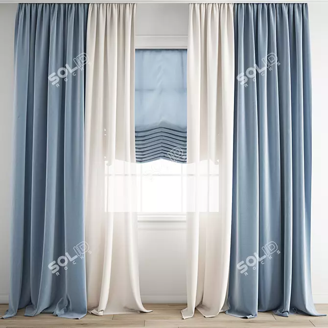 Polygon Curtain Model Set 3D model image 1