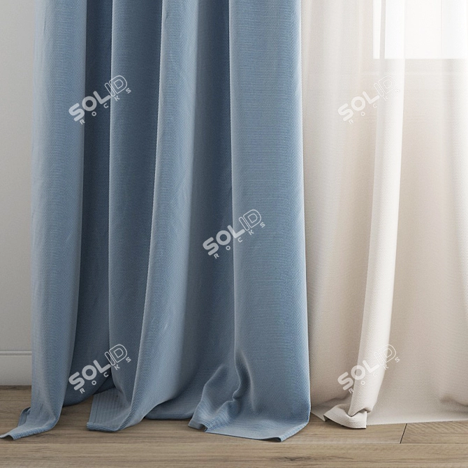 Polygon Curtain Model Set 3D model image 2