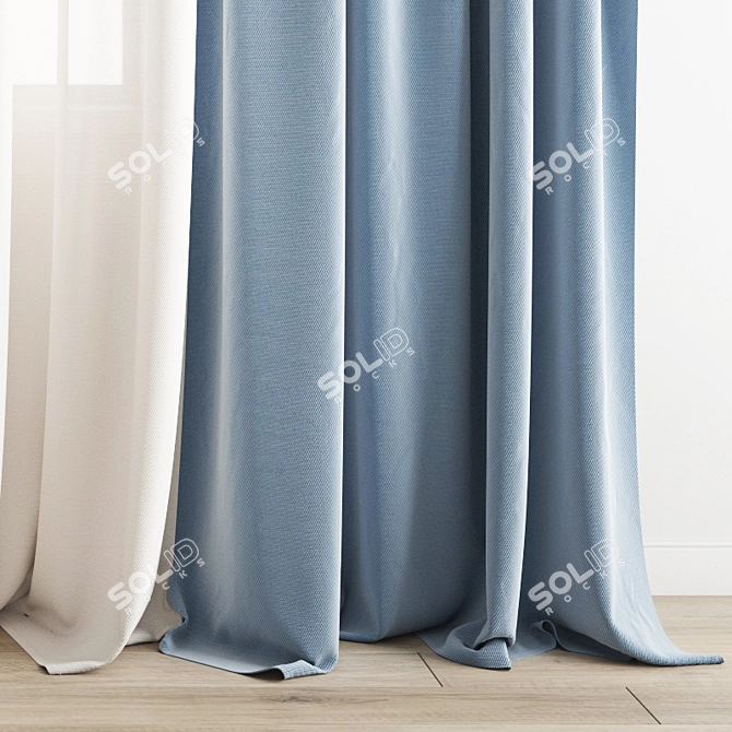 Polygon Curtain Model Set 3D model image 3