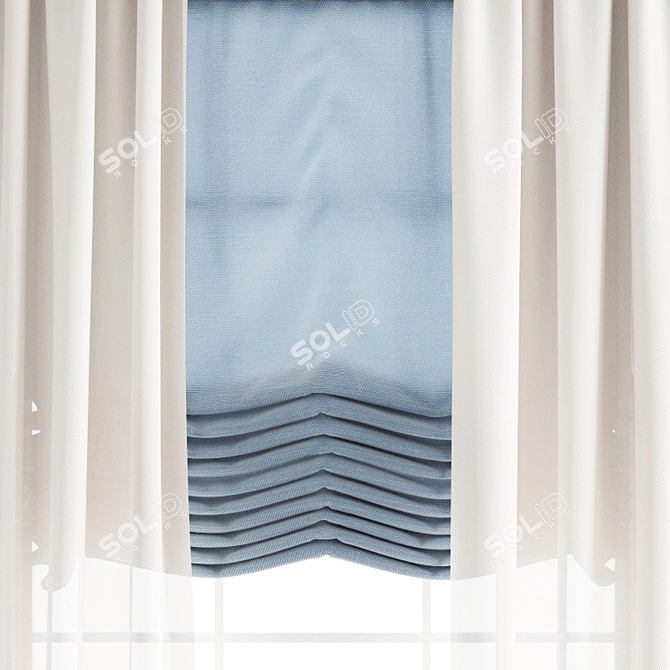 Polygon Curtain Model Set 3D model image 4