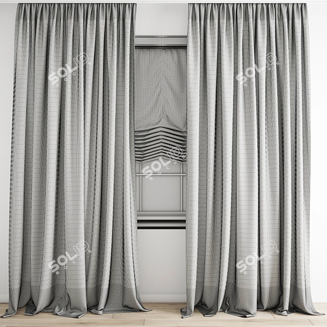 Polygon Curtain Model Set 3D model image 5