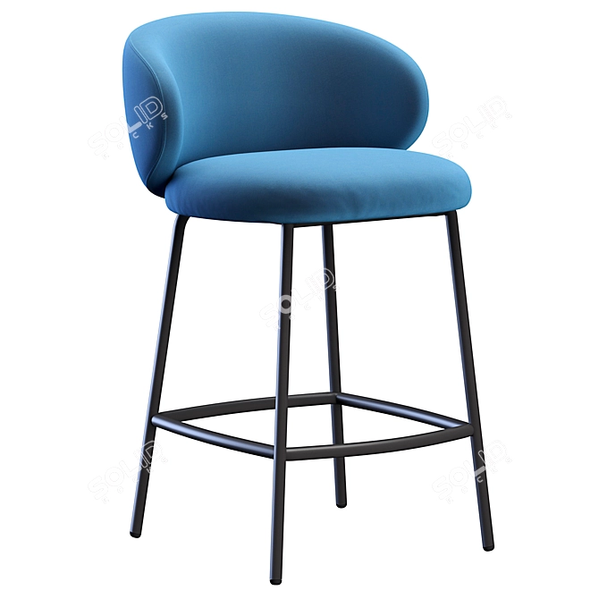 Tuka CB Bar Stool: Modern and Stylish 3D model image 4