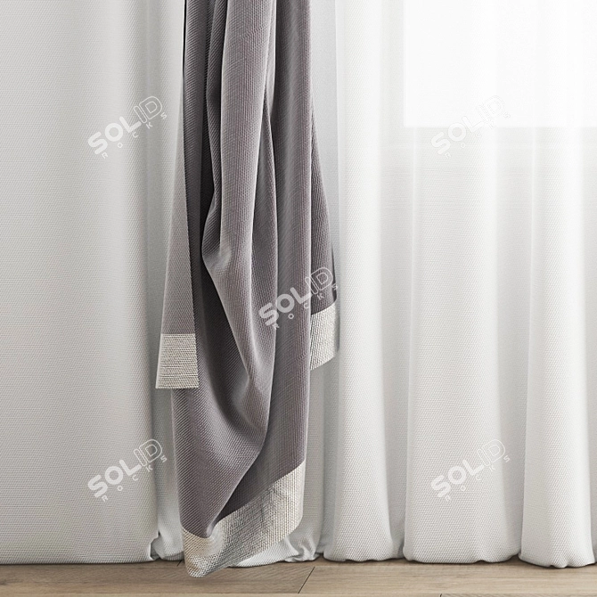 Polygonal Curtain Model: High Quality & Versatile 3D model image 2