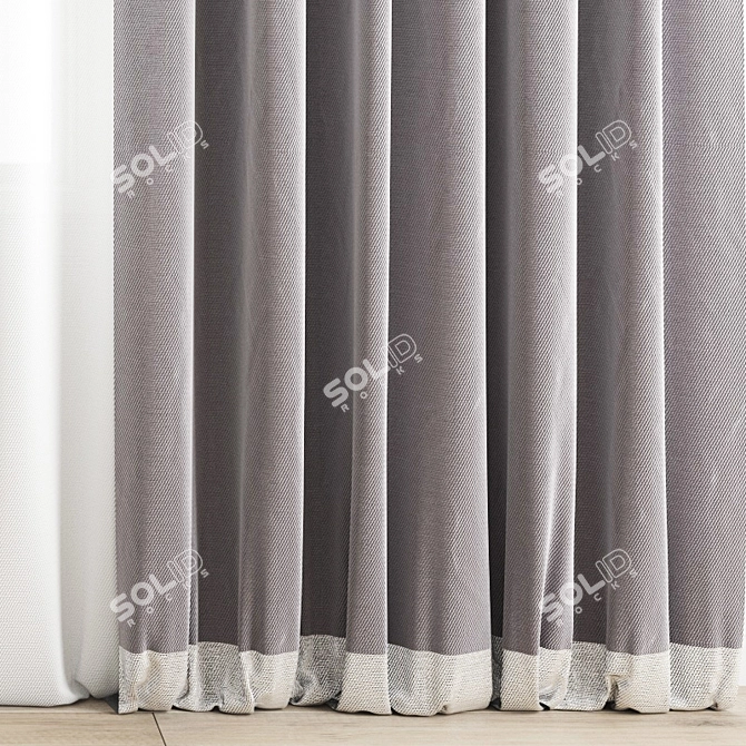 Polygonal Curtain Model: High Quality & Versatile 3D model image 3