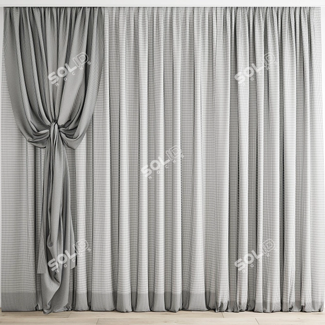 Polygonal Curtain Model: High Quality & Versatile 3D model image 5