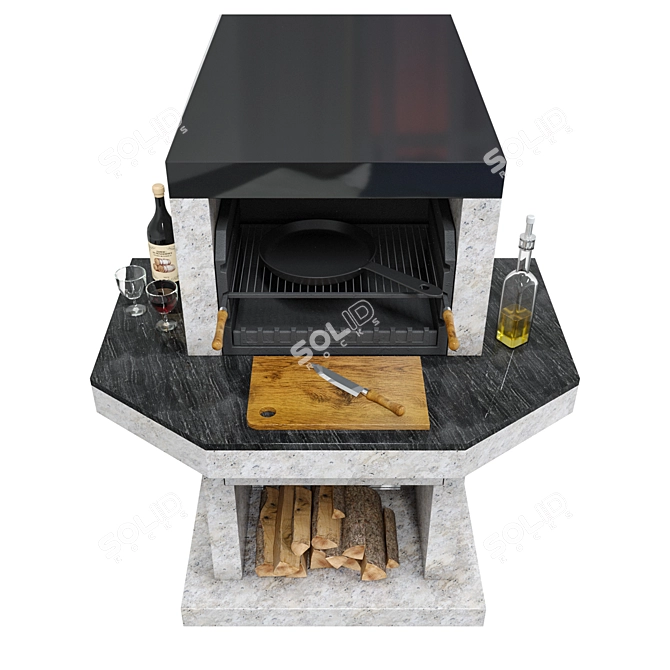 Stimlex Crasia BLF BBQ: Premium Quality, Stylish Design 3D model image 2