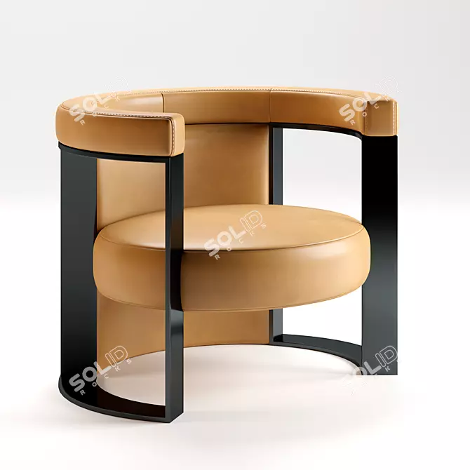 Luxury FENDI CASA Roger Armchair 3D model image 5