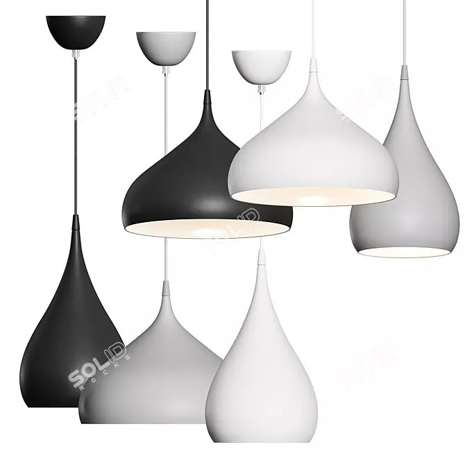 Innovative Spinning Pendant Lamp 3D model image 1