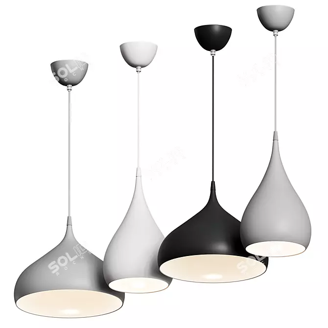 Innovative Spinning Pendant Lamp 3D model image 3