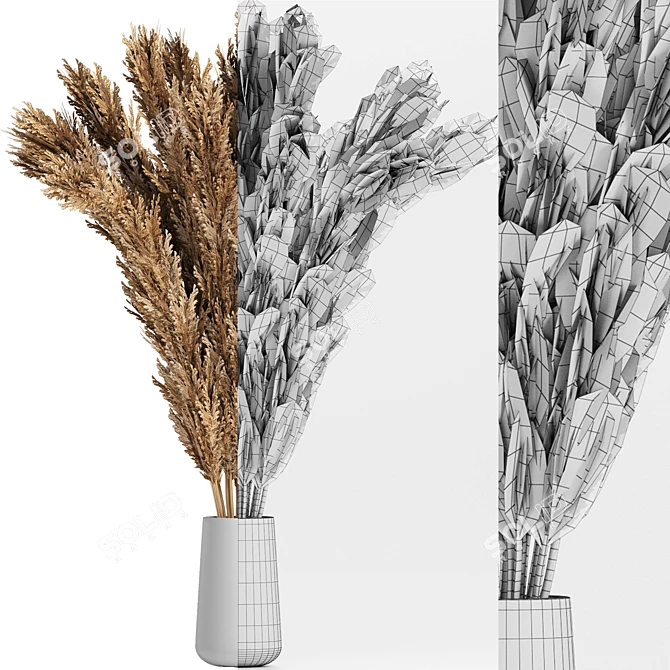 Rustic Wheat Bouquet 3D model image 4
