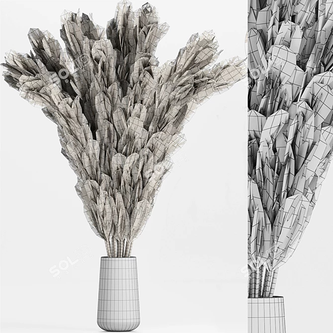 Rustic Wheat Bouquet 3D model image 5