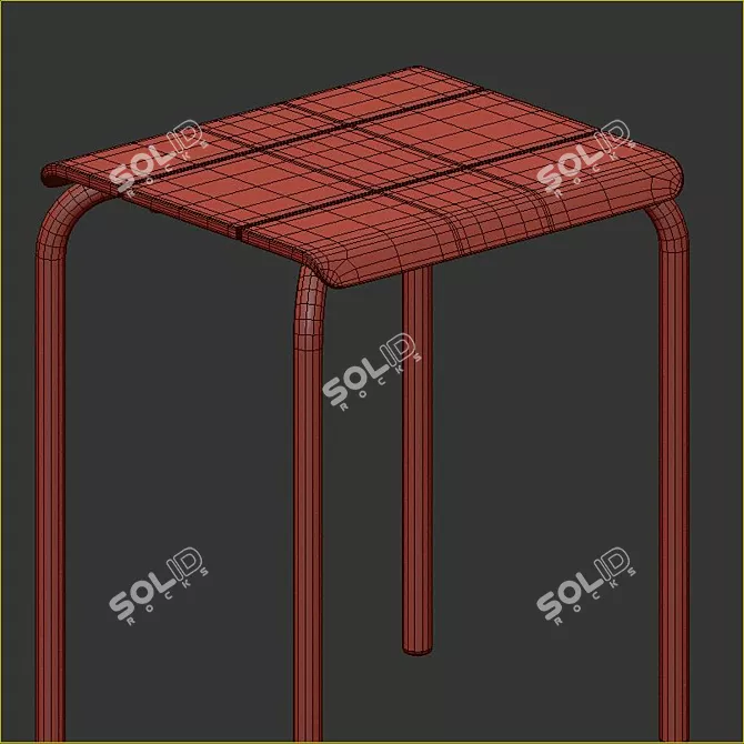 Modern Outdoor White Table and Chairs 3D model image 1