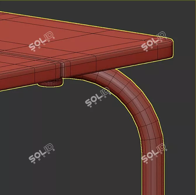 Modern Outdoor White Table and Chairs 3D model image 6