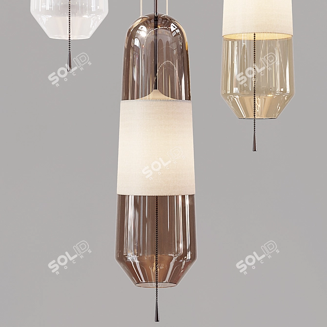 Elegant ATE Chandelier: Detailed & Versatile 3D model image 2