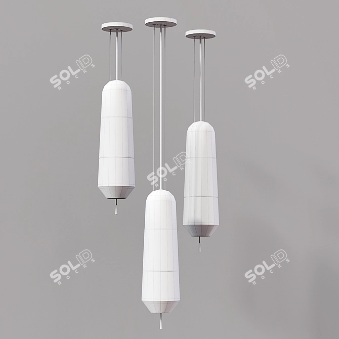 Elegant ATE Chandelier: Detailed & Versatile 3D model image 4