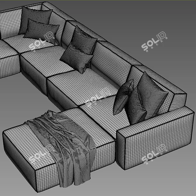 RH COMO MODULAR - Stylish and Versatile Seating 3D model image 4