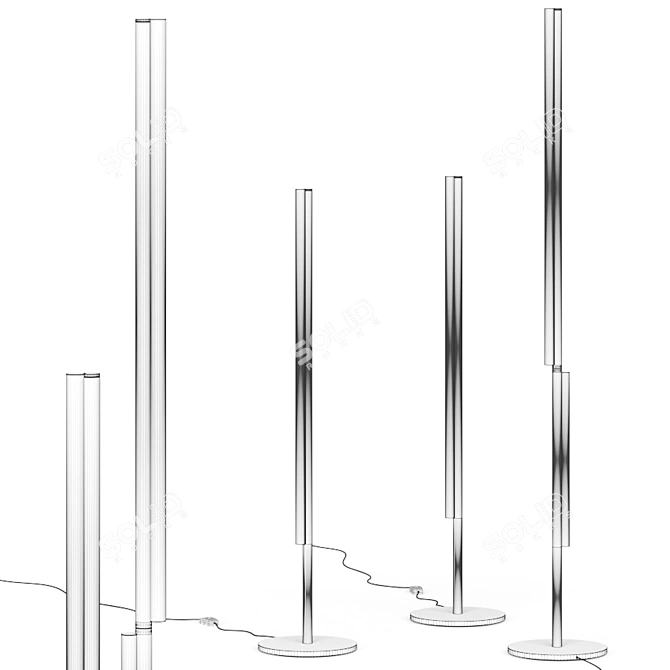 Contemporary One Sequence Floor Lamp 3D model image 2