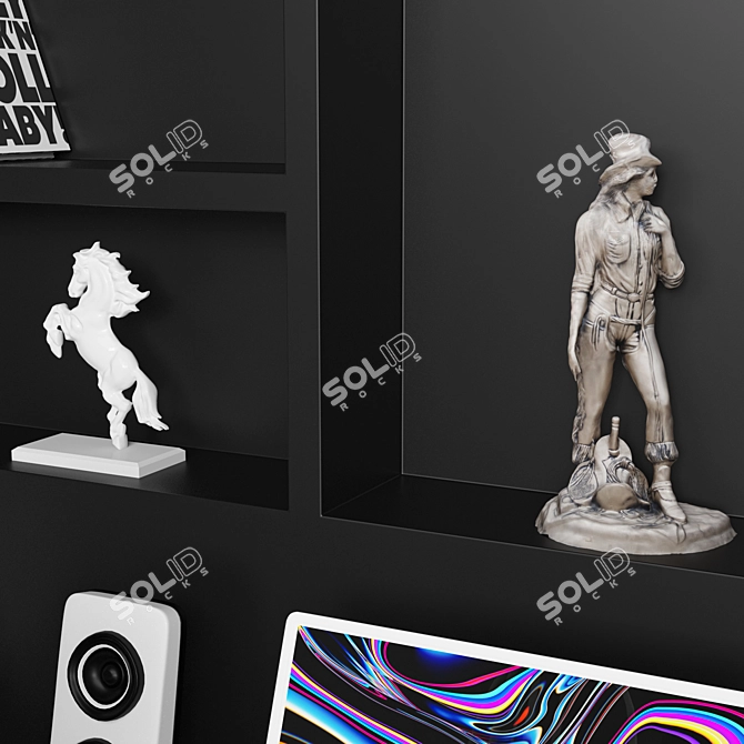 14-Piece PC Set: Polygon Design, Unwrapped Objects 3D model image 4