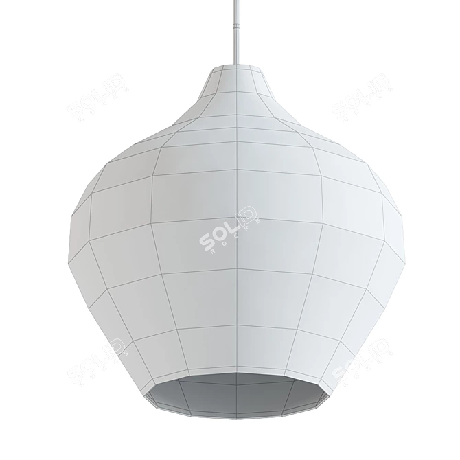 Howell Bulb Pendant: Brass Smoke Glass 3D model image 2