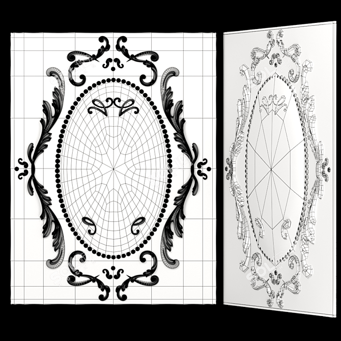 Title: 3D Panel Designs for CNC Cutting 3D model image 2