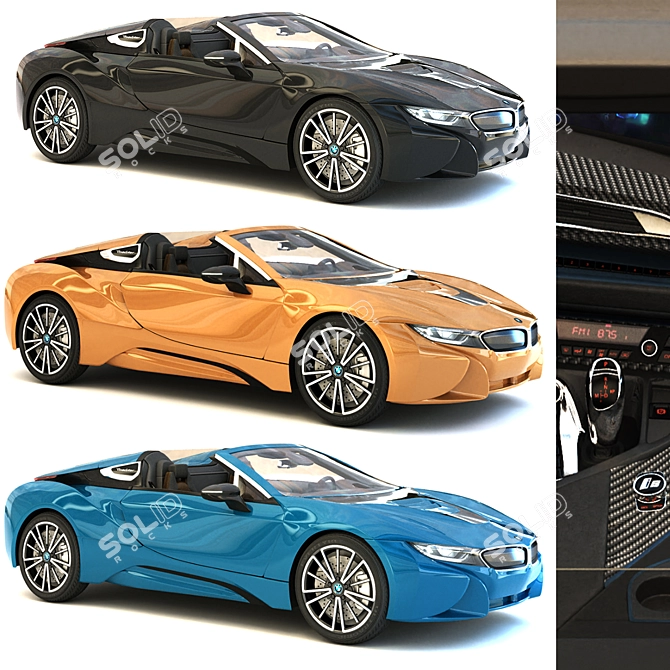 Luxury Speed: BMW i8 Roadster 3D model image 2