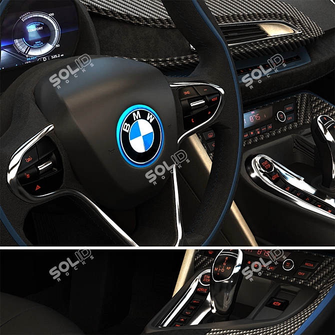 Luxury Speed: BMW i8 Roadster 3D model image 4