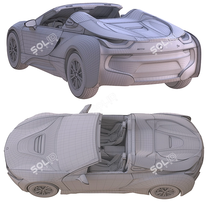 Luxury Speed: BMW i8 Roadster 3D model image 7