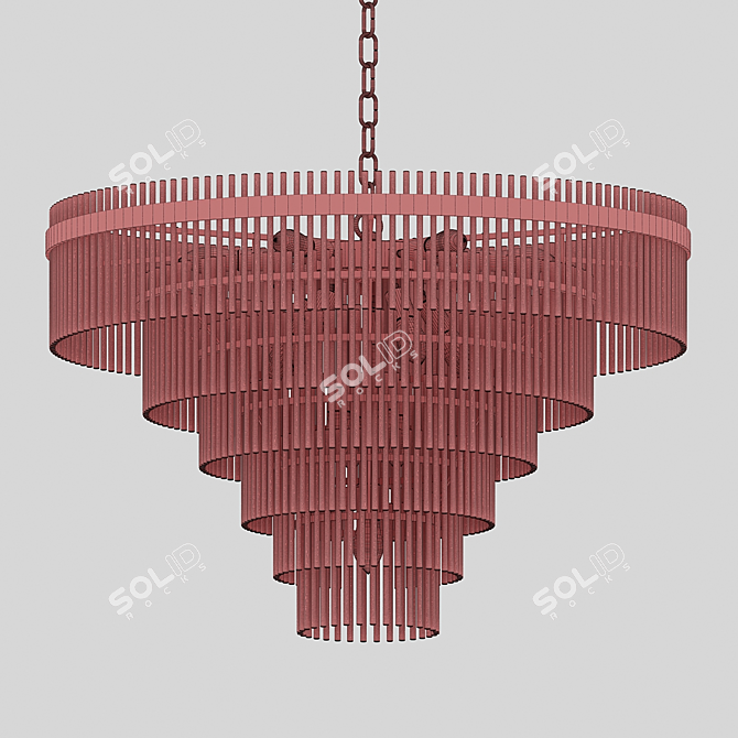 Decadent Art-Deco Chandelier 3D model image 4