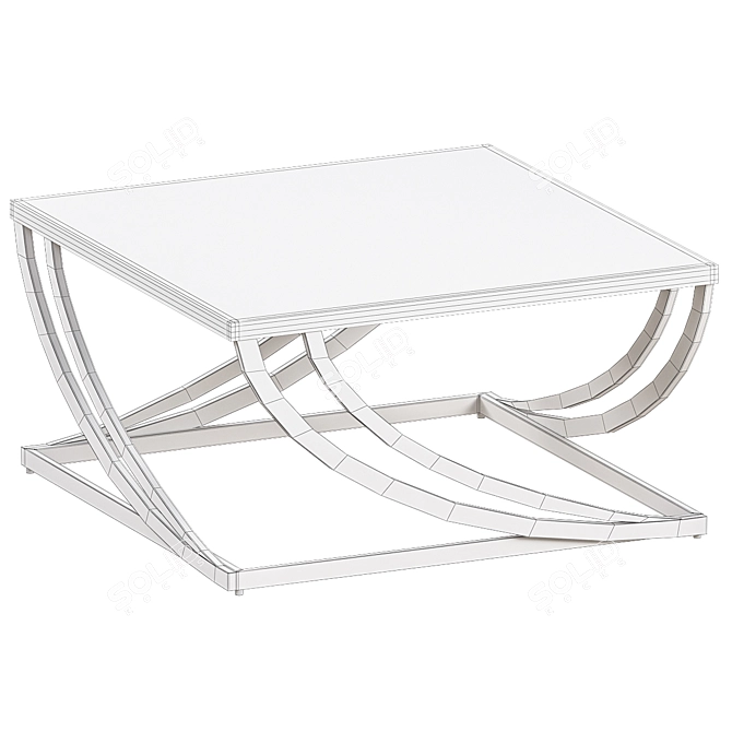 Elegant Steel Arch Coffee Table 3D model image 3