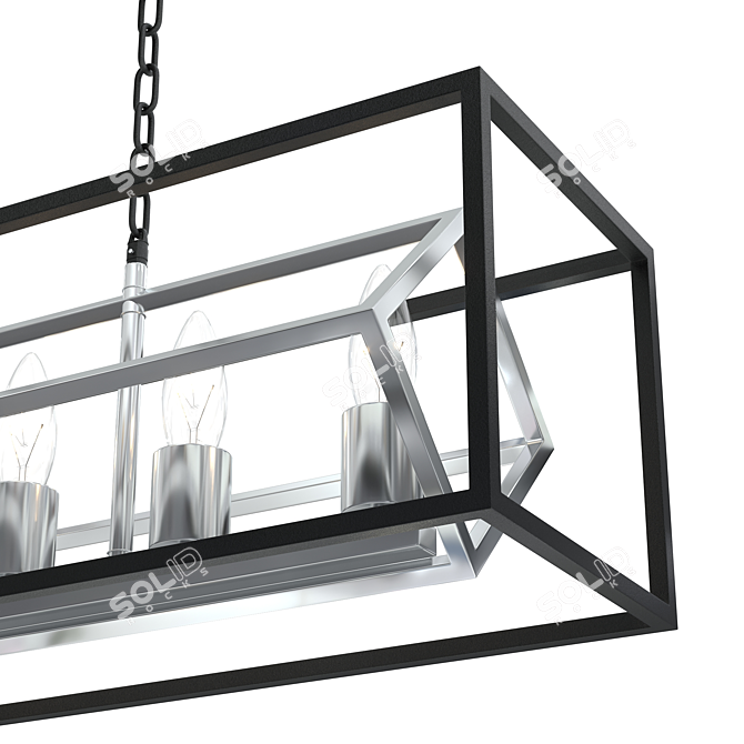 Title: Eurosvet Crate 70122/5 Pendant Chandelier 3D model image 2