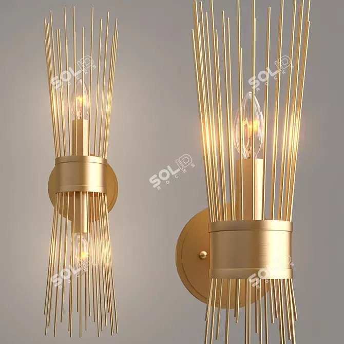 Modern Vertical Sconce: SOLER 3D model image 3