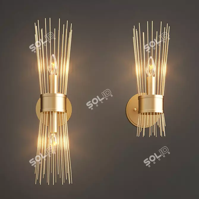 Modern Vertical Sconce: SOLER 3D model image 4