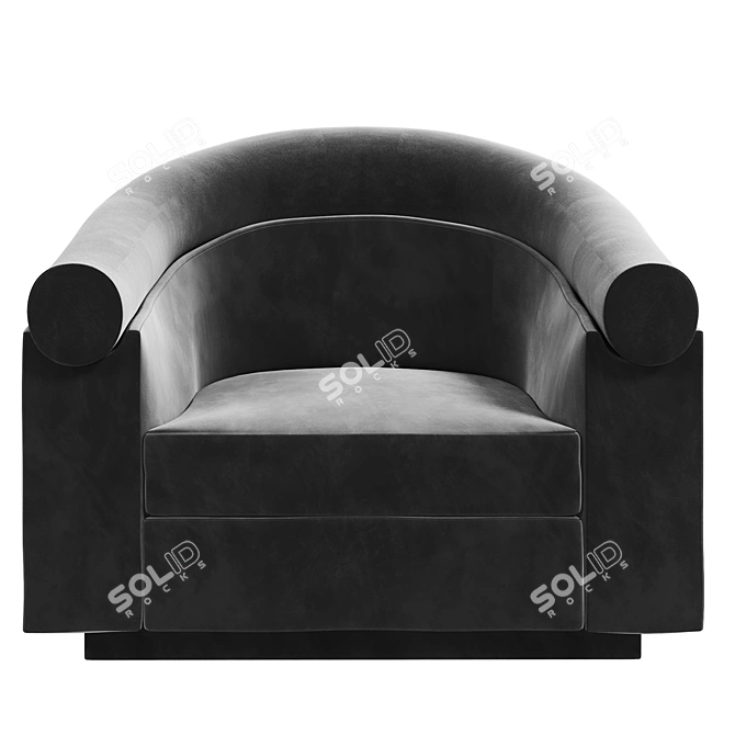 Elegant Valletta Armchair 3D model image 2