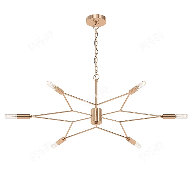 Glimmering Night Sky Pendant 3D model image 1