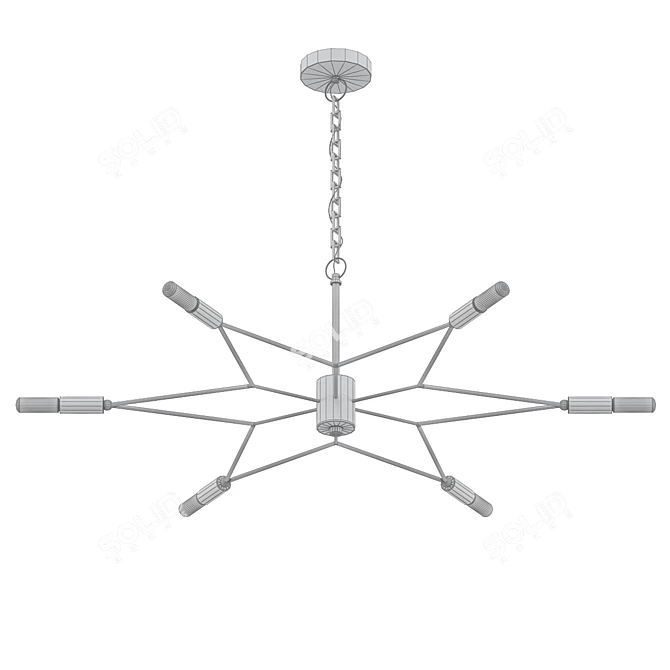 Glimmering Night Sky Pendant 3D model image 2