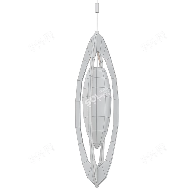Elegant Allegretto Round Pendant 3D model image 2