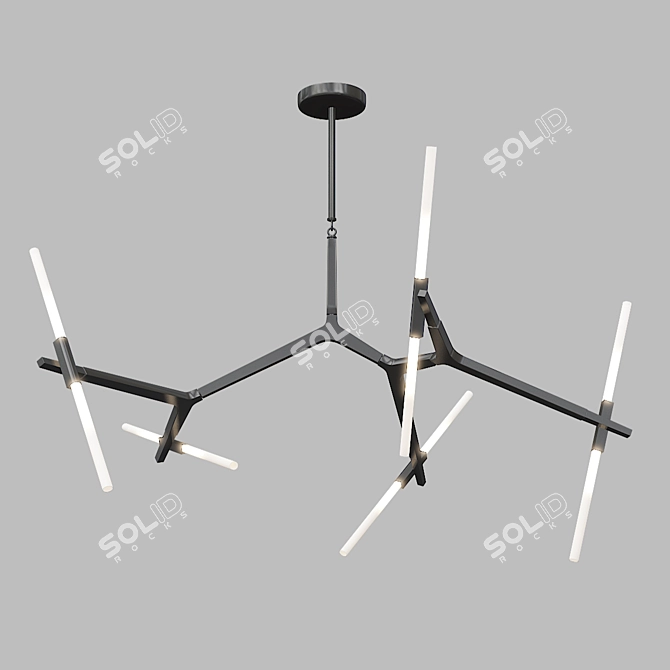 Elegant Agnoss Chandelier, 5 Lights 3D model image 1