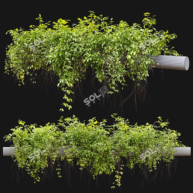 Cascade Greenery: Hanging Plant 21 3D model image 7